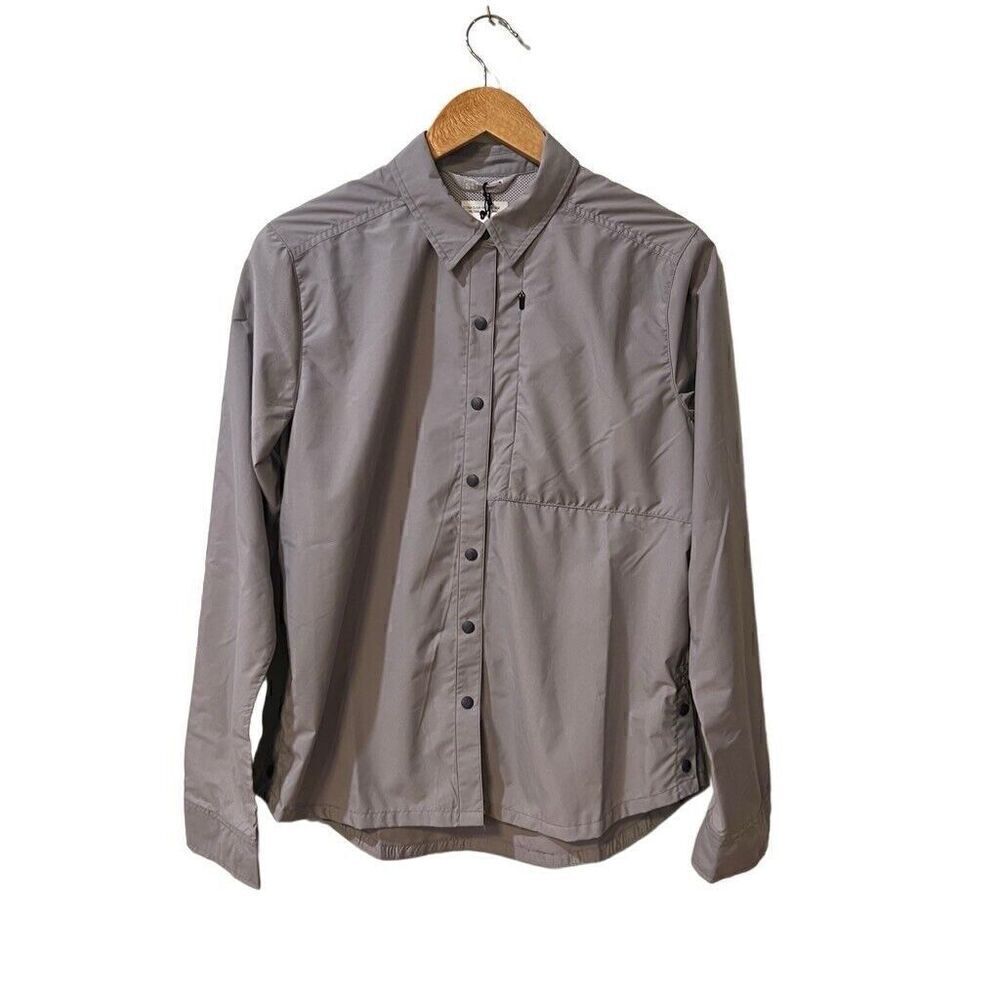 Stio Shirt Womens Medium New Fork Trail Shirt Storm Cloud Heather Hiking Camping